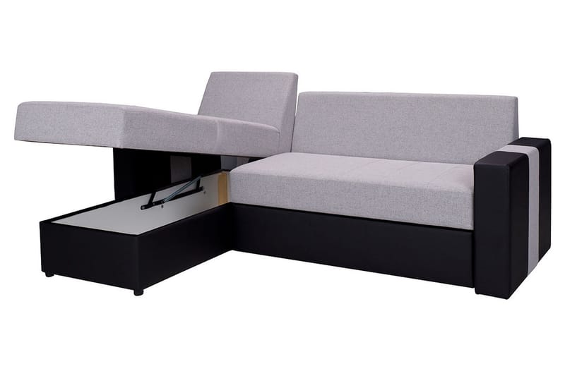 Aden Hörnsoffa - Grå/Svart - Möbler - Vardagsrum - Bäddsoffor