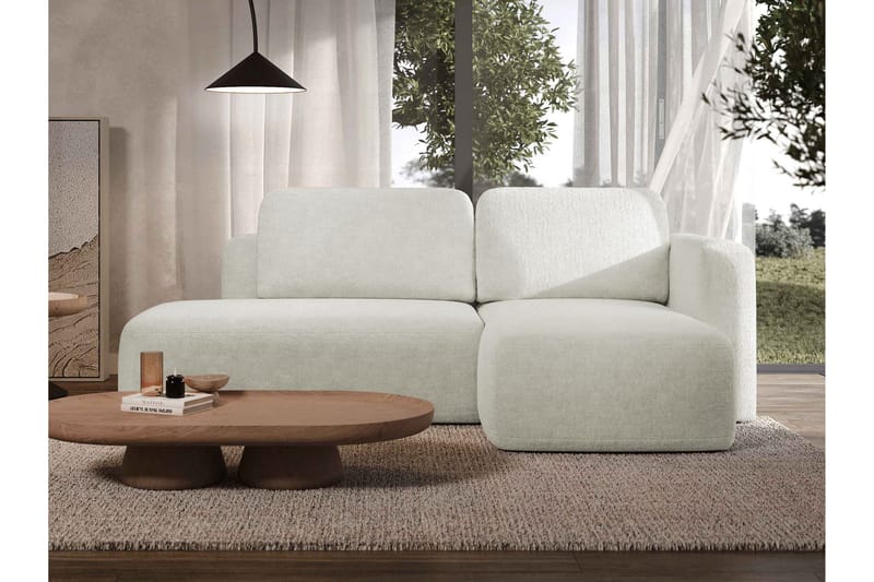 Afir Bäddsoffa m. Divan 2-sits - Beige/Vit - Möbler - Vardagsrum - Bäddsoffor
