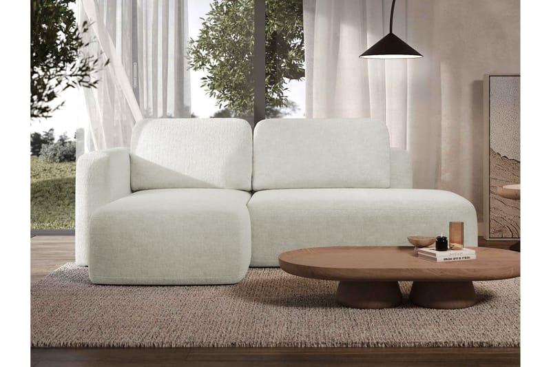 Afir Bäddsoffa m. Divan 2-sits - Beige/Vit - Möbler - Vardagsrum - Bäddsoffor