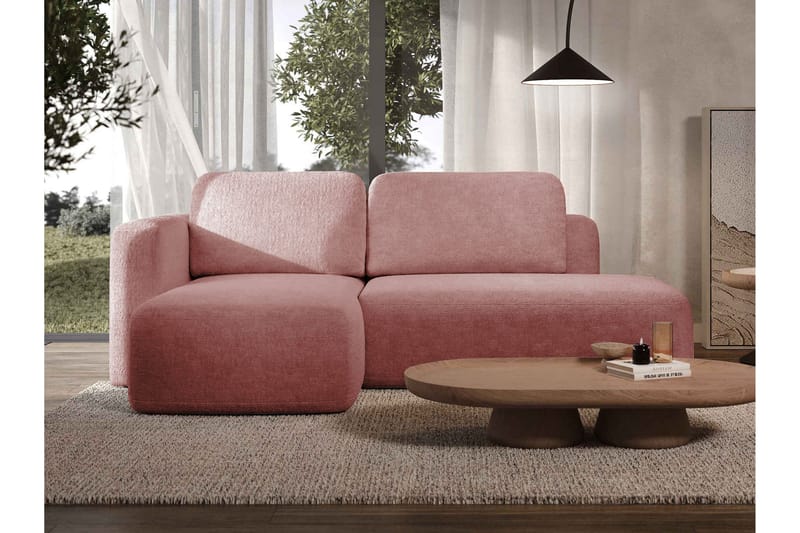 Afir Bäddsoffa m. Divan 2-sits - Rosa - Möbler - Vardagsrum - Bäddsoffor