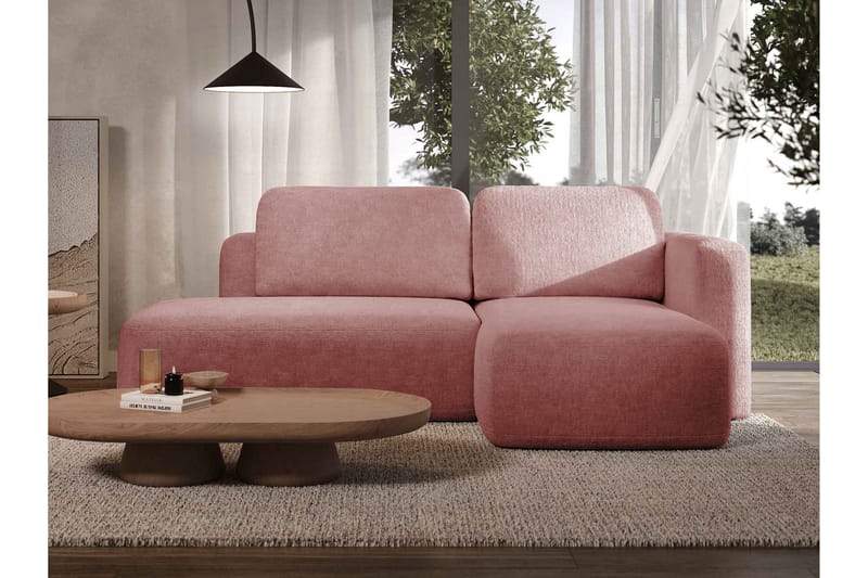 Afir Bäddsoffa m. Divan 2-sits - Rosa - Möbler - Vardagsrum - Bäddsoffor