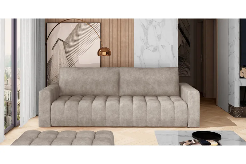 Alazaro 3-sits Bäddsoffa, Beige