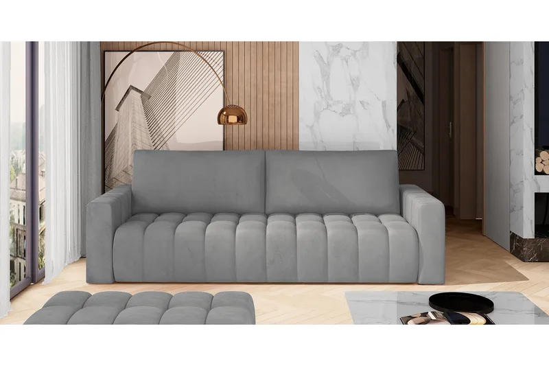 Alazaro 3-sits Bäddsoffa, Grå