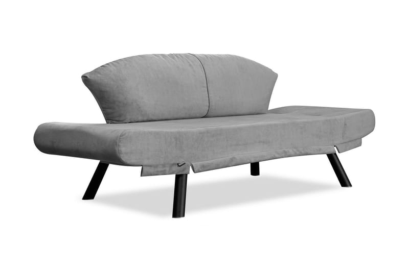 Albertina 2-sits Längsbäddad Bäddsoffa 75x210 cm i Tyg - Grå - Möbler - Vardagsrum - Bäddsoffor