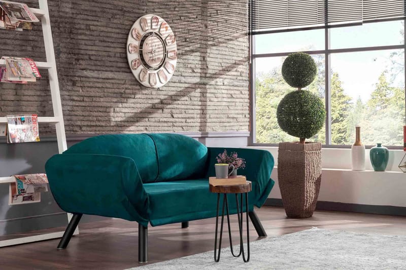 Albertina Bäddsoffa 2-sits - Blågrön - Möbler - Vardagsrum - Bäddsoffor