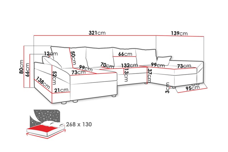 ALBERTS 5-sits Bäddsoffa - Mörkgrå - Bäddsoffor - Bäddsoffa divan