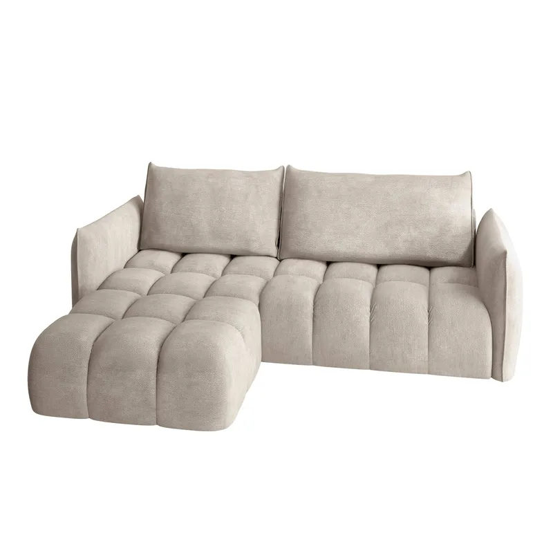 Aldvian 3-sits Bäddsoffa med divan, beige