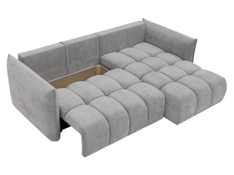Aldvian 3-sits Bäddsoffa med divan - grå - Möbler - Vardagsrum - Bäddsoffor - Hörnbäddsoffa