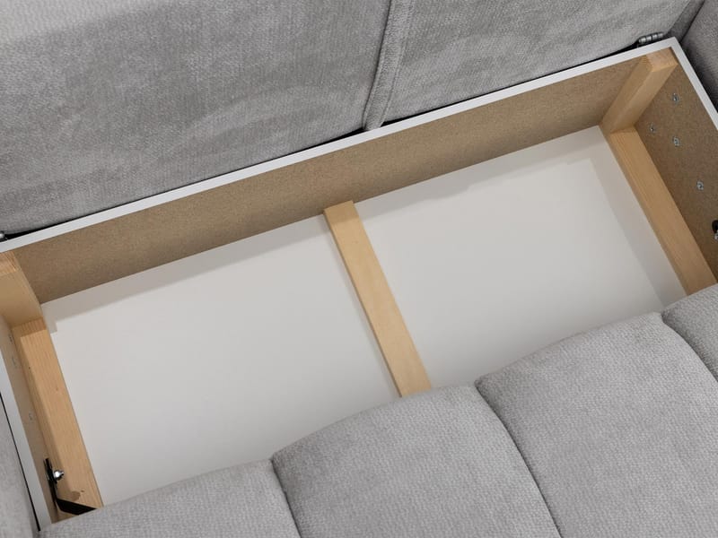 Aldvian 3-sits Bäddsoffa med divan - grå - Möbler - Vardagsrum - Bäddsoffor - Hörnbäddsoffa