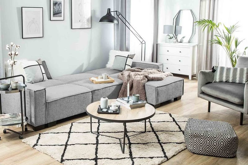 ALESSANDRINI Hörnbäddsoffa Vänster Grå - Möbler - Vardagsrum - Bäddsoffor