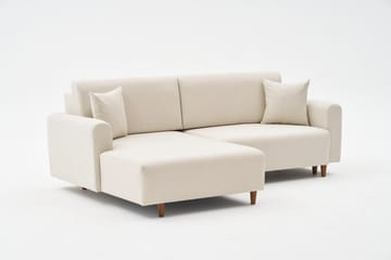 Alfie 4-sits Bäddsoffa med Divan Creme