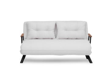 Alfredton 2-sits Bäddbar Fällbar Bäddsoffa i Boucle med Metallben - Vit - Möbler - Vardagsrum - Bäddsoffor