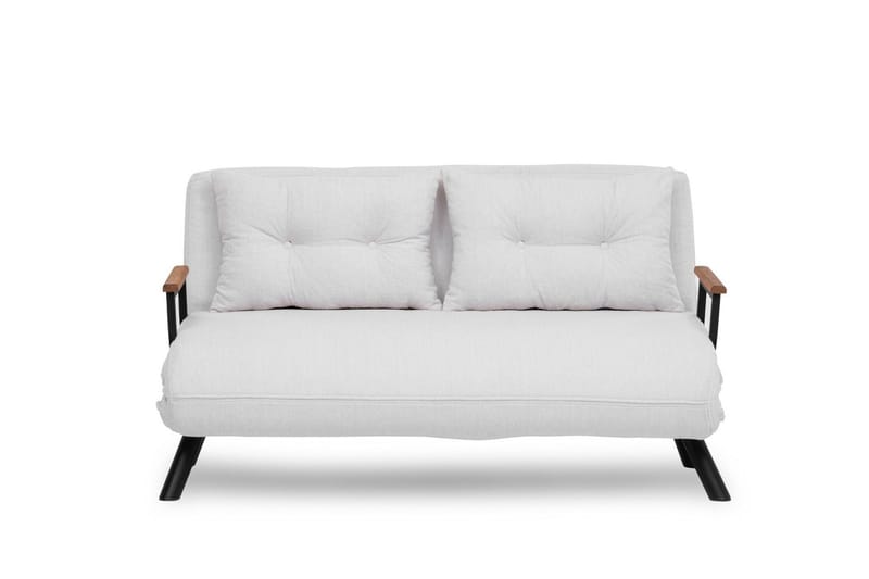 Alfredton 2-sits Bäddbar Fällbar Bäddsoffa i Boucle med Metallben - Vit - Möbler - Vardagsrum - Bäddsoffor