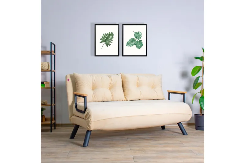 Alfredton Bäddsoffa 2-sits 120x185 - Cream - Möbler - Vardagsrum - Bäddsoffor