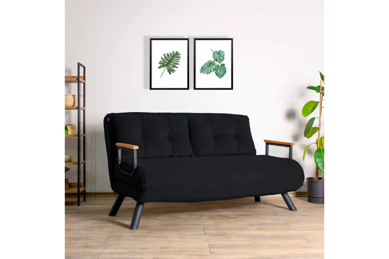 Alfredton Bäddsoffa 2-sits 175x133 cm - Svart - Möbler - Vardagsrum - Bäddsoffor