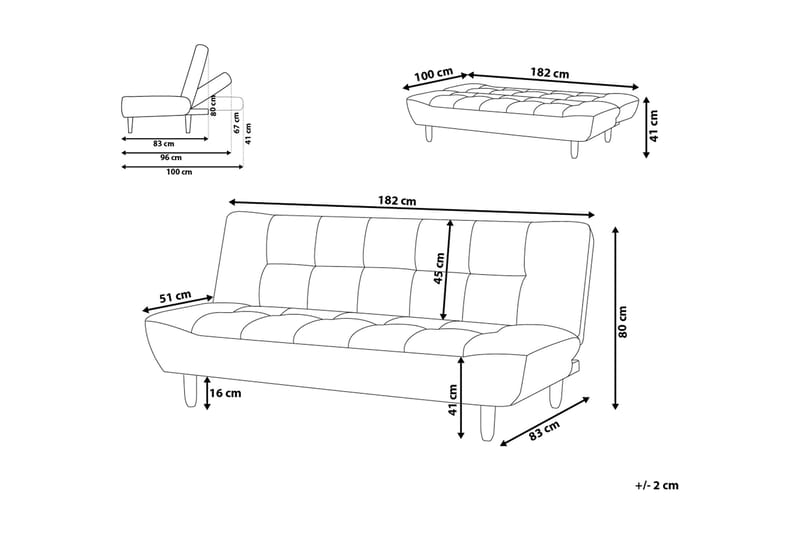 ALSTEN Bäddsoffa 182 cm - Möbler - Vardagsrum - Bäddsoffor