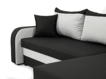 Alvared 3-sits Bäddsoffa med Divan Vänster - Mörkbeige - Möbler - Vardagsrum - Bäddsoffor - Hörnbäddsoffa