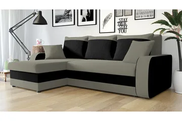 Alvared 3-sits Hörnbäddsoffa Universal - Grå - Möbler - Vardagsrum - Bäddsoffor
