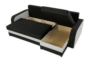 Alvared 3-sits Hörnbäddsoffa Universal - Grå/Vit - Möbler - Vardagsrum - Bäddsoffor