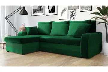 Alvared 3-sits Hörnbäddsoffa Universal - Grön - Möbler - Vardagsrum - Bäddsoffor