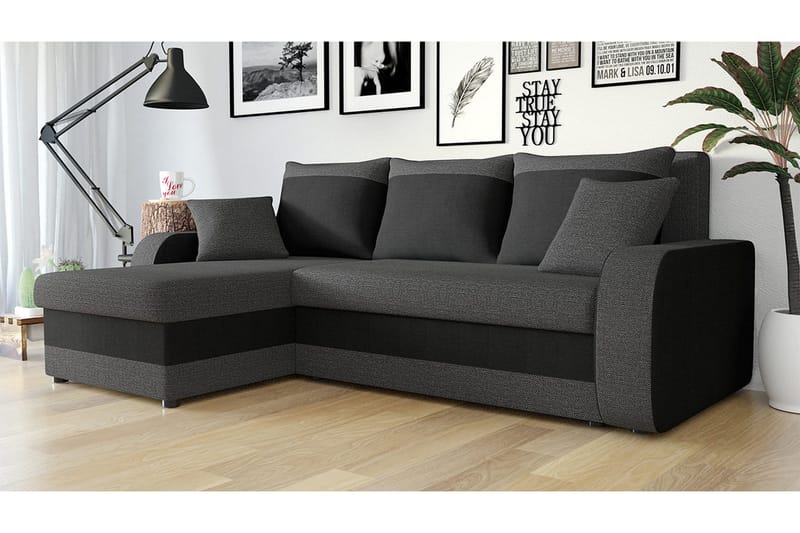 Alvared 3-sits Hörnbäddsoffa Universal - Ljusgrå - Möbler - Vardagsrum - Bäddsoffor