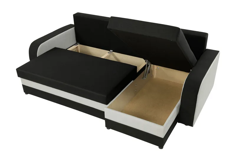 Alvared 3-sits Hörnbäddsoffa Universal - Röd/Svart - Möbler - Vardagsrum - Bäddsoffor