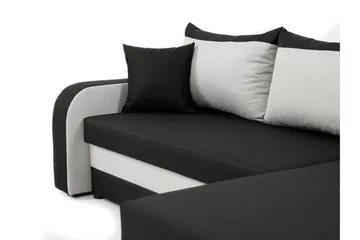 Alvared 3-sits Hörnbäddsoffa Universal - Svart/Grå - Möbler - Vardagsrum - Bäddsoffor