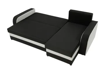 Alvared 3-sits Hörnbäddsoffa Universal - Svart/Grå - Möbler - Vardagsrum - Bäddsoffor