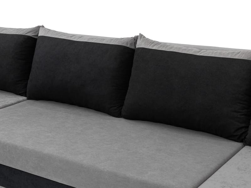 Alvared U-formad 5-sits Bäddsoffa med förvaring - Mörkblå - Möbler - Vardagsrum - Bäddsoffor - Hörnbäddsoffa
