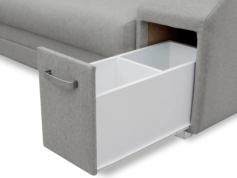 Alvares 4-sits Hörnbäddsoffa med förvaring - Beige - Möbler - Vardagsrum - Bäddsoffor - Hörnbäddsoffa