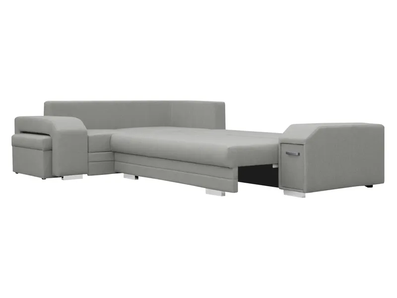 Alvares 4-sits Hörnbäddsoffa med förvaring - Beige - Möbler - Vardagsrum - Bäddsoffor - Hörnbäddsoffa