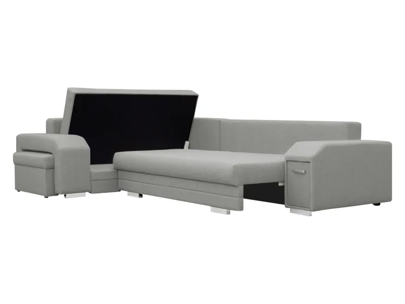 Alvares 4-sits Hörnbäddsoffa med förvaring - Beige - Möbler - Vardagsrum - Bäddsoffor - Hörnbäddsoffa