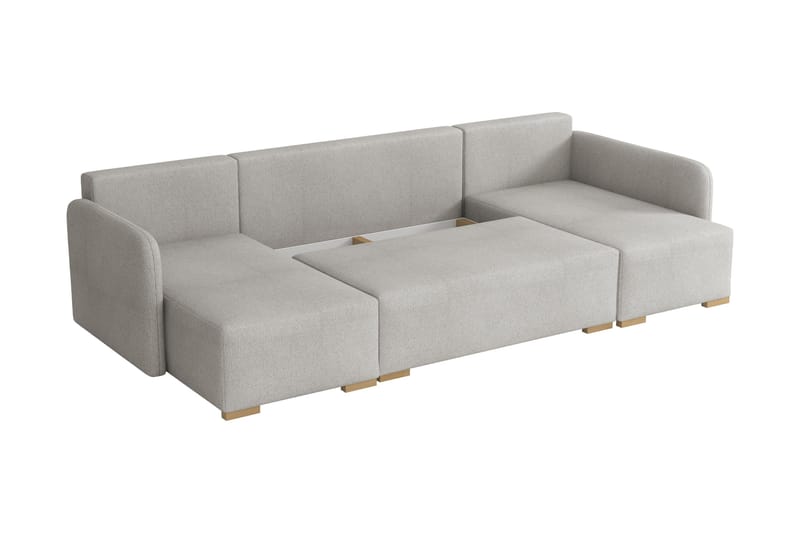 Amelus Bäddsoffa Dubbeldivan 4-sits - Grå - Möbler - Vardagsrum - Bäddsoffor - U bäddsoffa