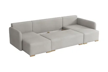 Amelus Bäddsoffa Dubbeldivan 4-sits - Grå - Möbler - Vardagsrum - Bäddsoffor - U bäddsoffa