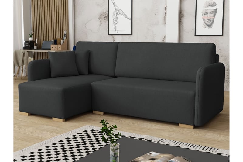 Amelus Bäddsoffa m. Divan 4-sits, Grå