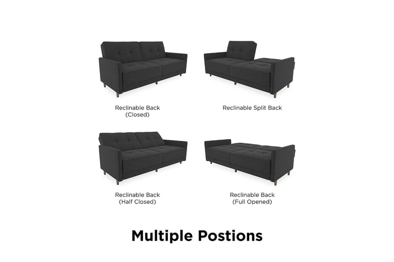 ANDORA Bäddsoffa Linnegrå - Dorel Home - Möbler - Vardagsrum - Bäddsoffor