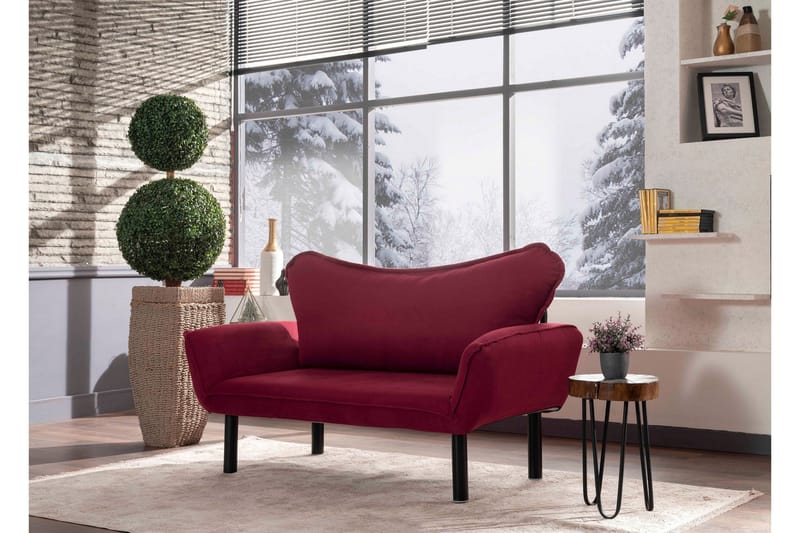 Annabelle Bäddsoffa 2-sits - Vinröd - Möbler - Vardagsrum - Bäddsoffor