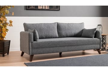 Antigua 3-sits Längsbäddad Bäddsoffa 150x190 cm i Tyg - Grå - Möbler - Vardagsrum - Bäddsoffor