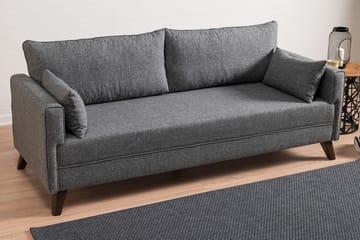 Antigua 3-sits Längsbäddad Bäddsoffa 150x190 cm i Tyg - Grå - Möbler - Vardagsrum - Bäddsoffor
