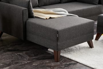 Antigua Mini Bäddsoffa med Divan Vänster - Antracit/Brun - Möbler - Vardagsrum - Bäddsoffor