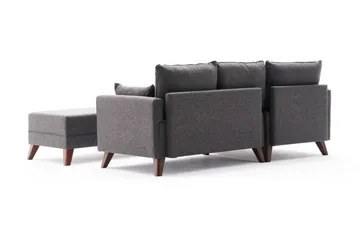 Antigua Mini Bäddsoffa med Divan Vänster - Antracit/Brun - Möbler - Vardagsrum - Bäddsoffor