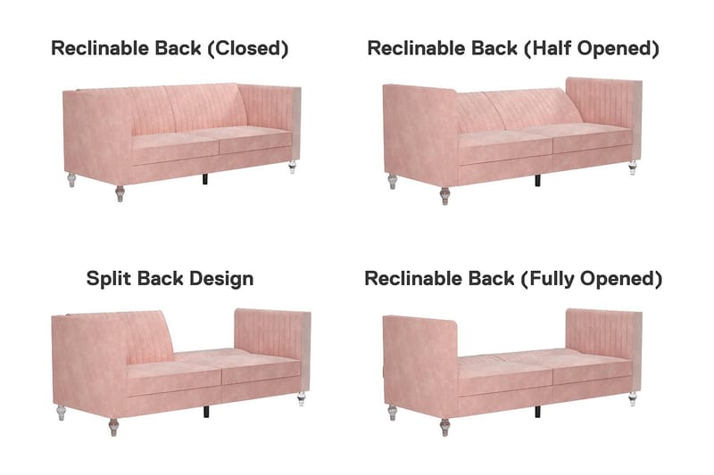 ARABELLE Bäddsoffa Rosa - CosmoLiving - Möbler - Vardagsrum - Bäddsoffor