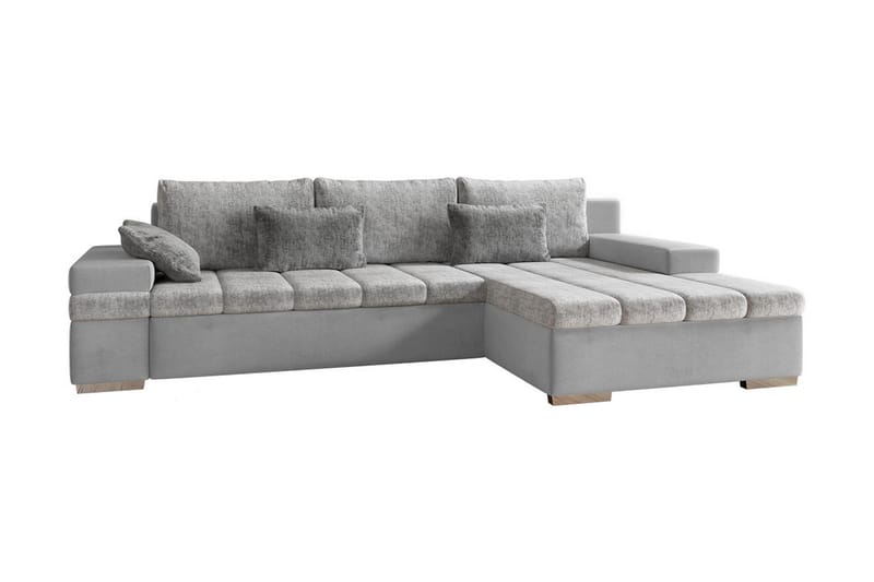 ARETHA 3-sits Bäddsoffa med Divan Höger med Förvaring Sammet - Möbler - Vardagsrum - Bäddsoffor