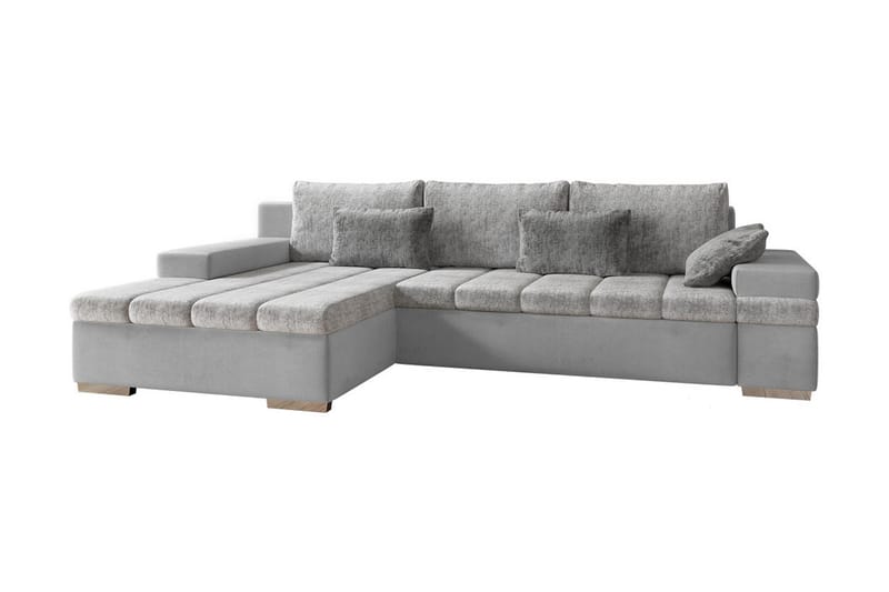 ARETHA 3-sits Bäddsoffa med Divan Vänster m Förvaring Sammet - Möbler - Vardagsrum - Bäddsoffor