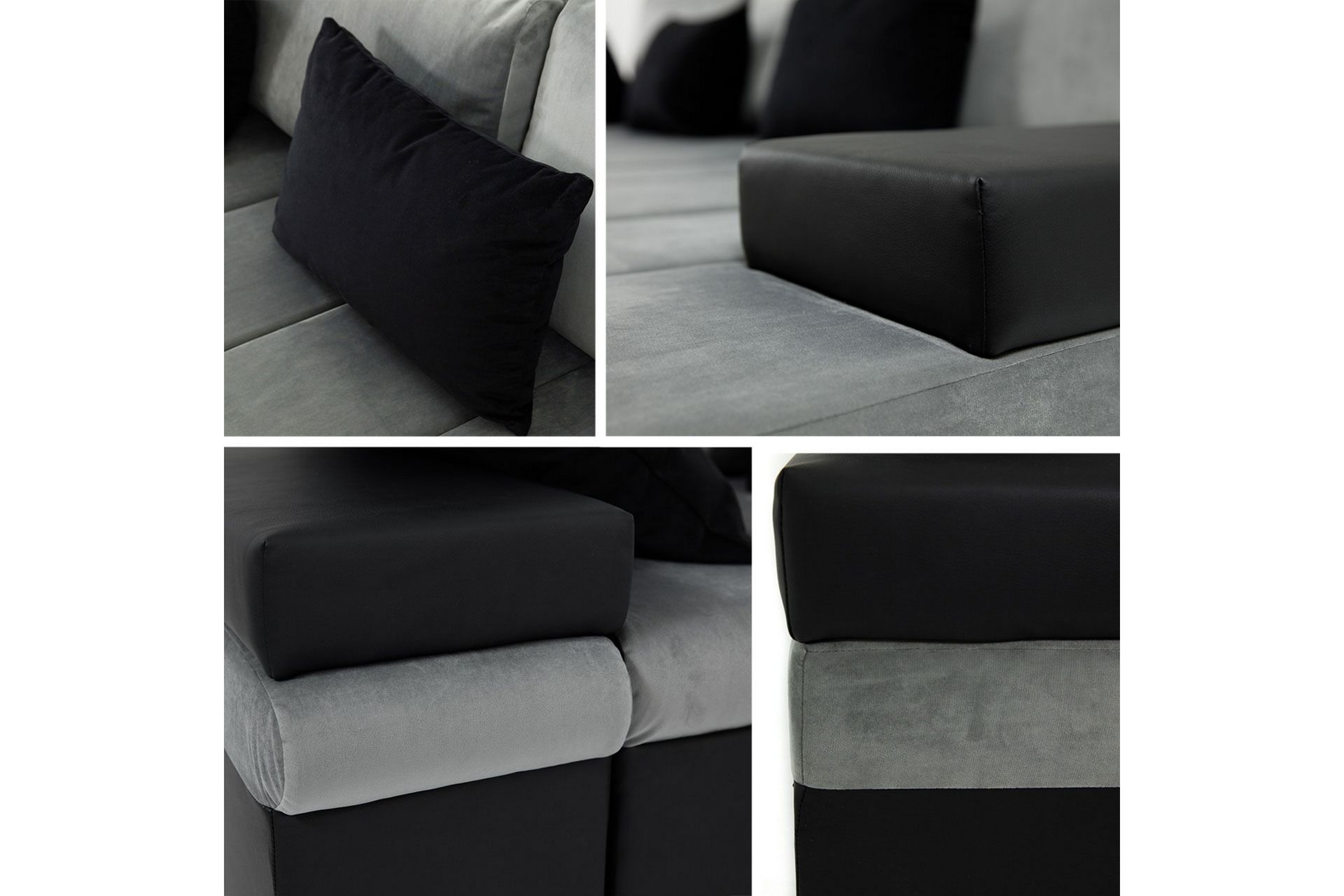 ARETHA Bäddsoffa m. Divan 3-sits L-formad - Rosa - Möbler - Vardagsrum - Bäddsoffor