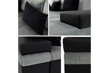 ARETHA Bäddsoffa m. Divan 3-sits L-formad - Rosa - Möbler - Vardagsrum - Bäddsoffor
