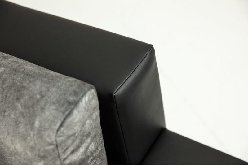 ARETHA Divanbäddsoffa 274x182x83 cm - Grå/Svart - Möbler - Vardagsrum - Bäddsoffor