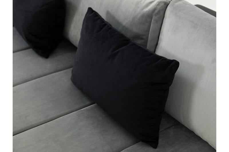 ARETHA Divanbäddsoffa 310x175x83 cm - Grå - Möbler - Vardagsrum - Bäddsoffor