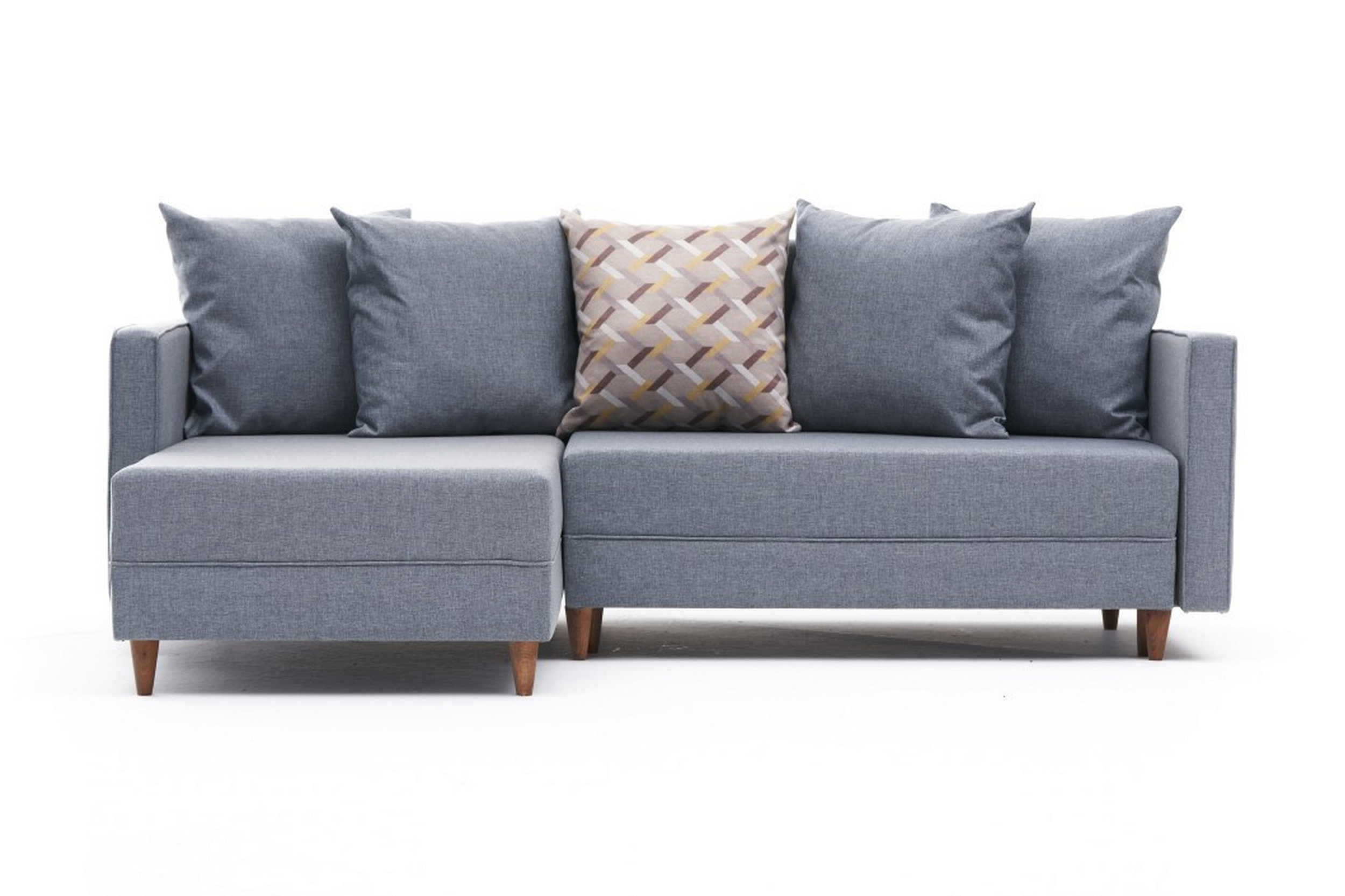 arraida bäddsoffa m. divan 4-sits 192x135 blå -