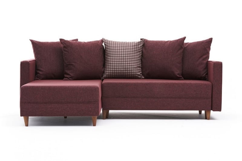 ARRAIDA Bäddsoffa m. Divan 4-sits 192x135 Röd - Möbler - Vardagsrum - Bäddsoffor